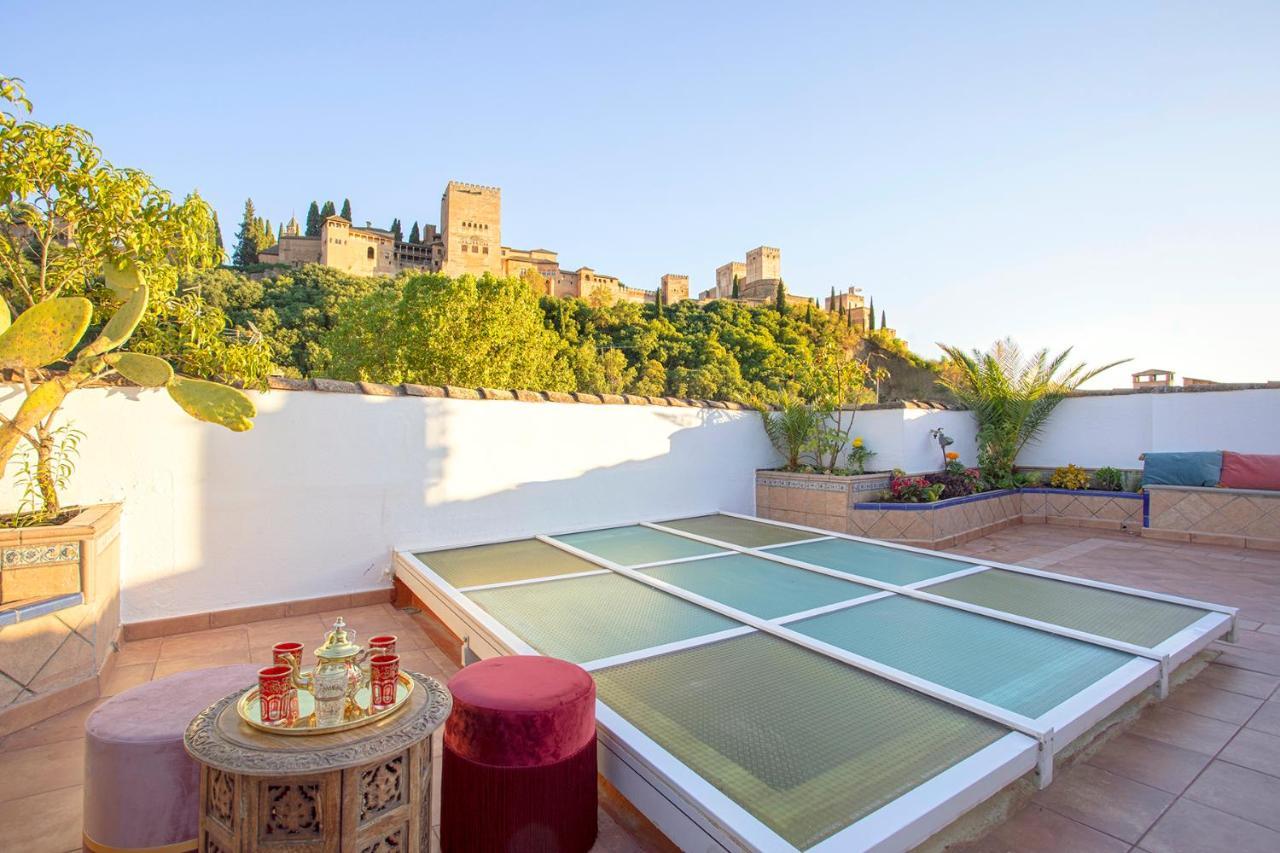 Morayma House Terrace With Views To Alhambra Villa กรานาดา ภายนอก รูปภาพ